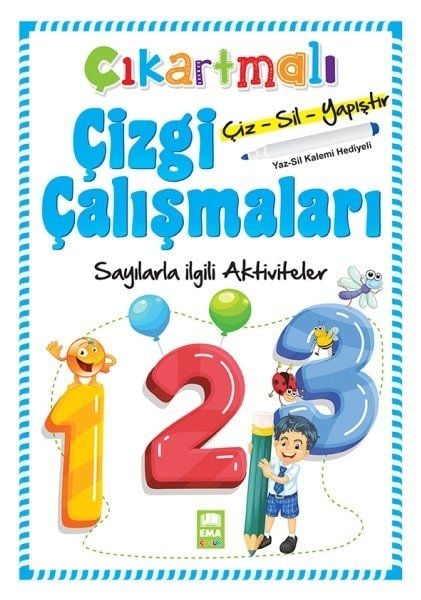 Çıkartmalı Çizgi Çalışmaları-Sayılarla ilgili Aktiviteler